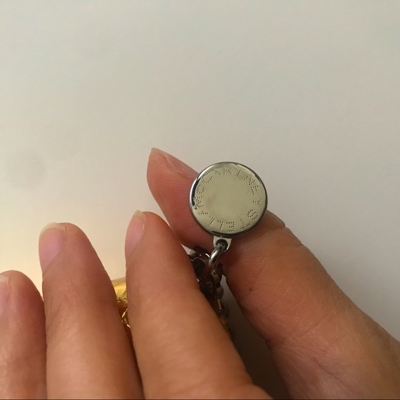 Very Rare! Stella McCartney Metallic Gold Python Falabella Wallet Vegan - Picture 10 of 13